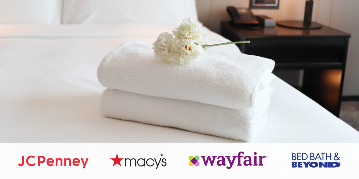 Shop linens and more from brands like JCPenney, macys, wayfair and bed bath and beyond