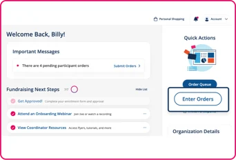 Step 1 Enter Orders