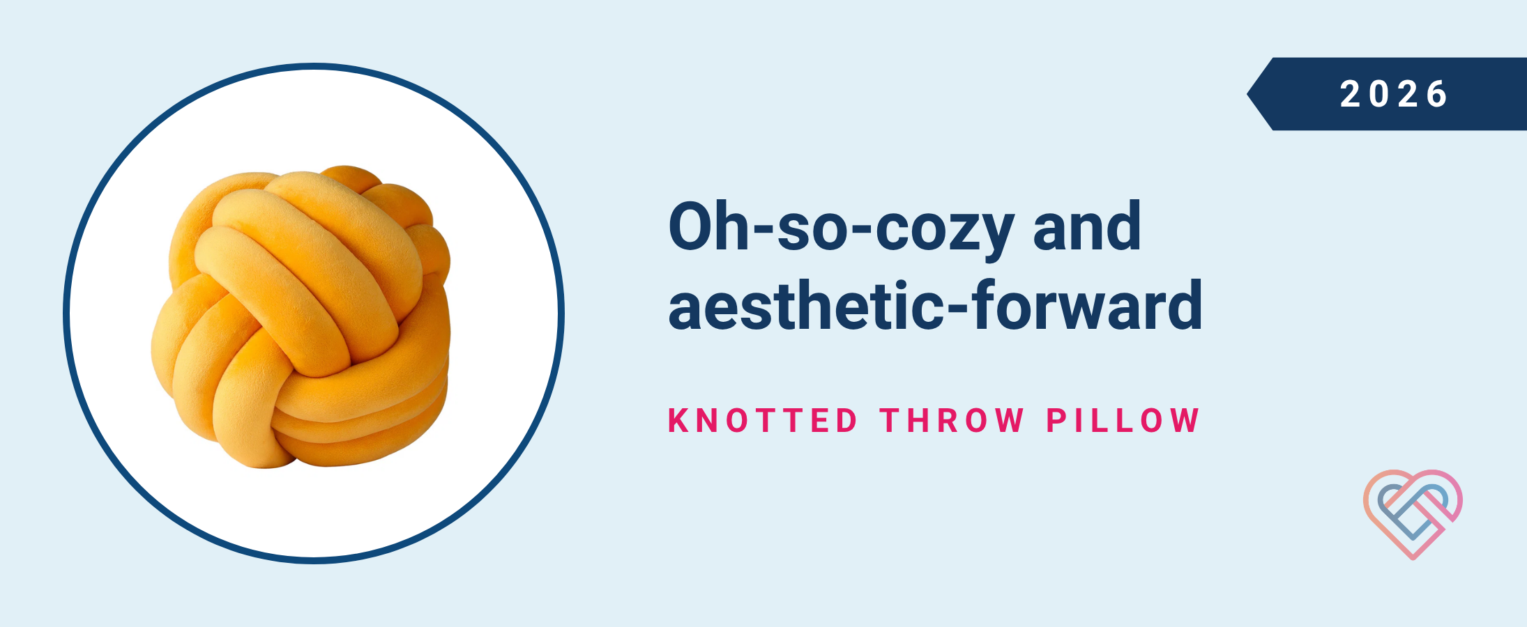 Oh-so-cozy and aesthetic-forward: Knotted Throw Pillow