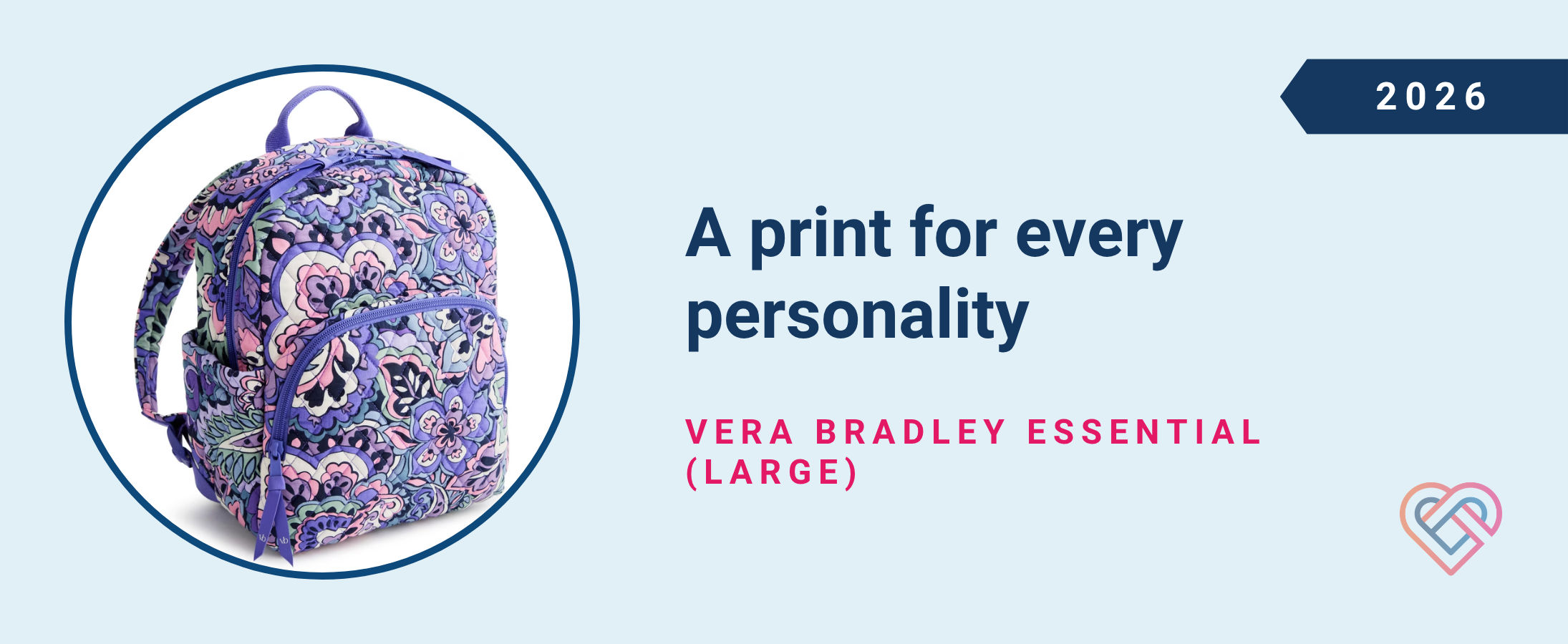 A print for every personality: Vera Bradley Essential Large Backpack