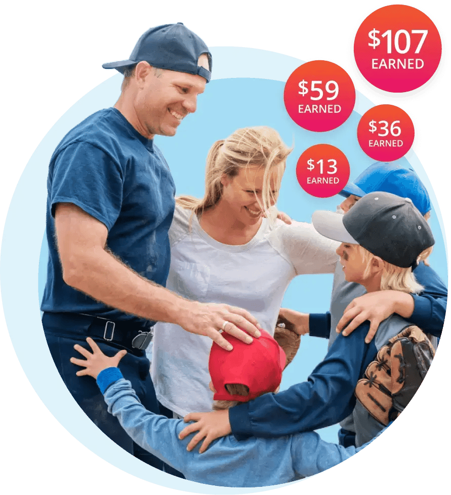 baseball family using raiseright
