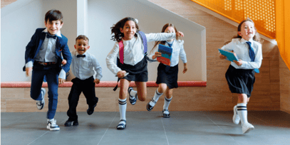 Children at a private school