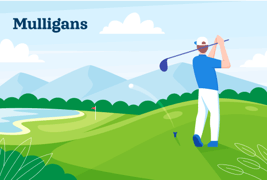 illustration of golfer hitting a mulligan