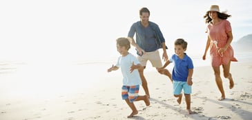 family vacation on a budget at the beach