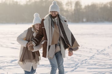 couple ice skating on valentine's day