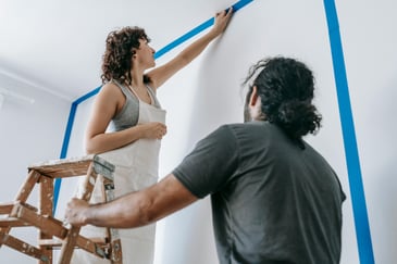 couple tackling spring diy home improvement projects