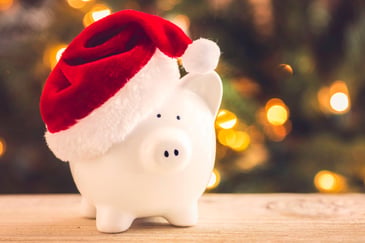 holiday themed piggy bank