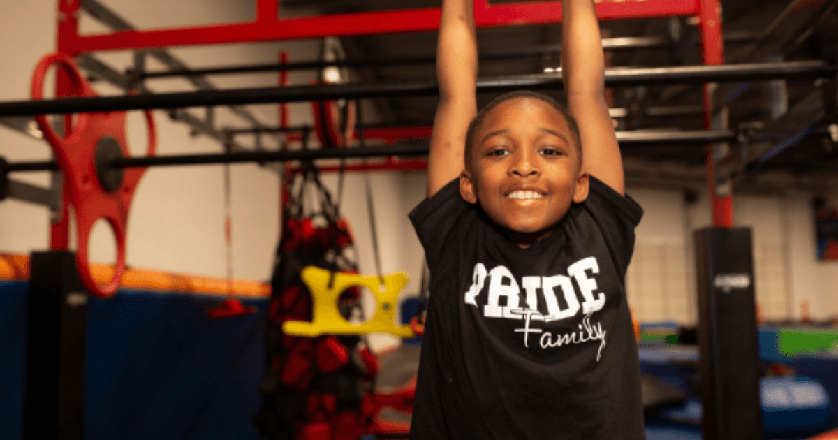 young kid at pride of illinois gym