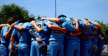 Lightning Baseball team huddle