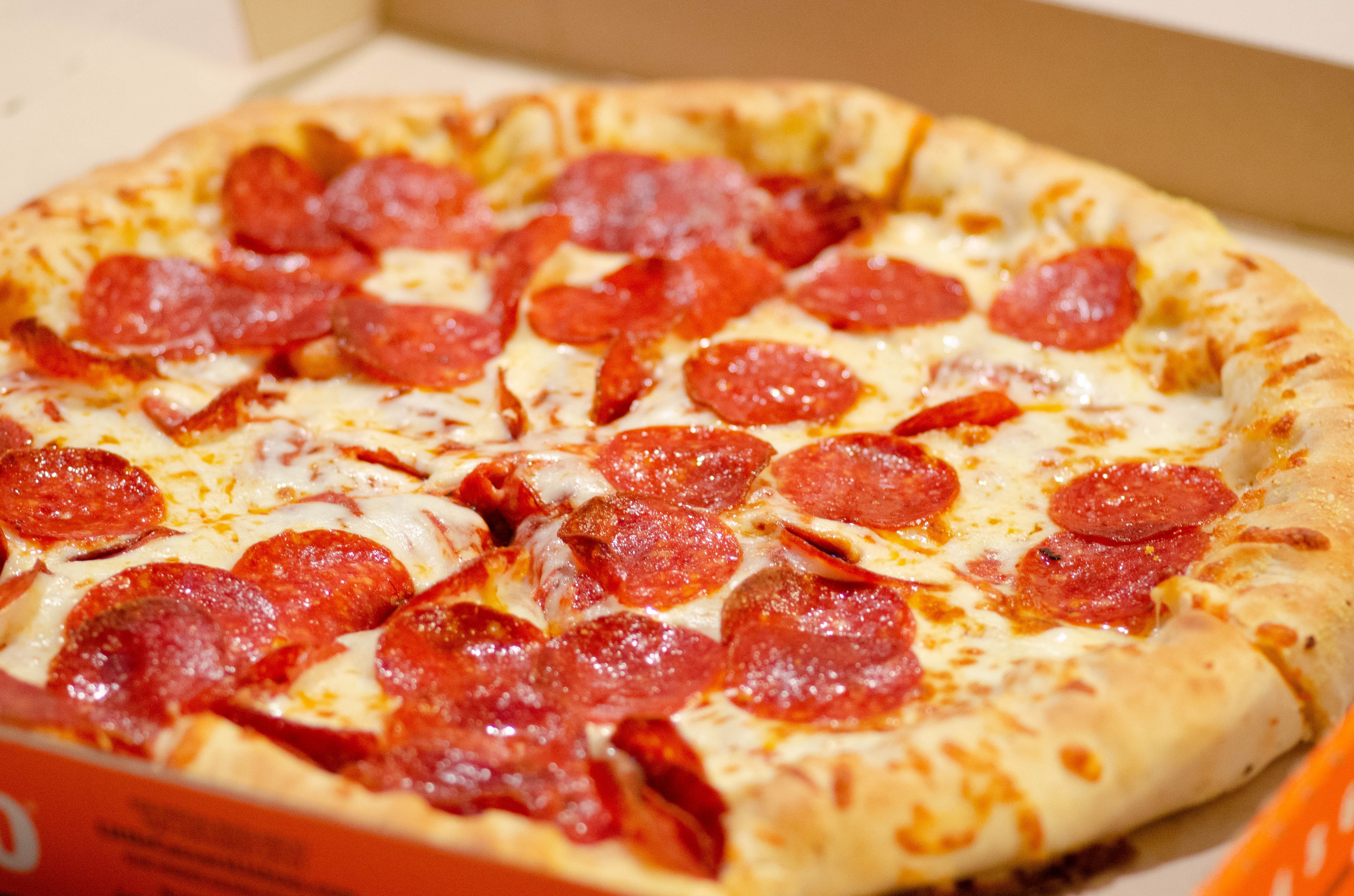 pepperoni pizza at a fundraiser