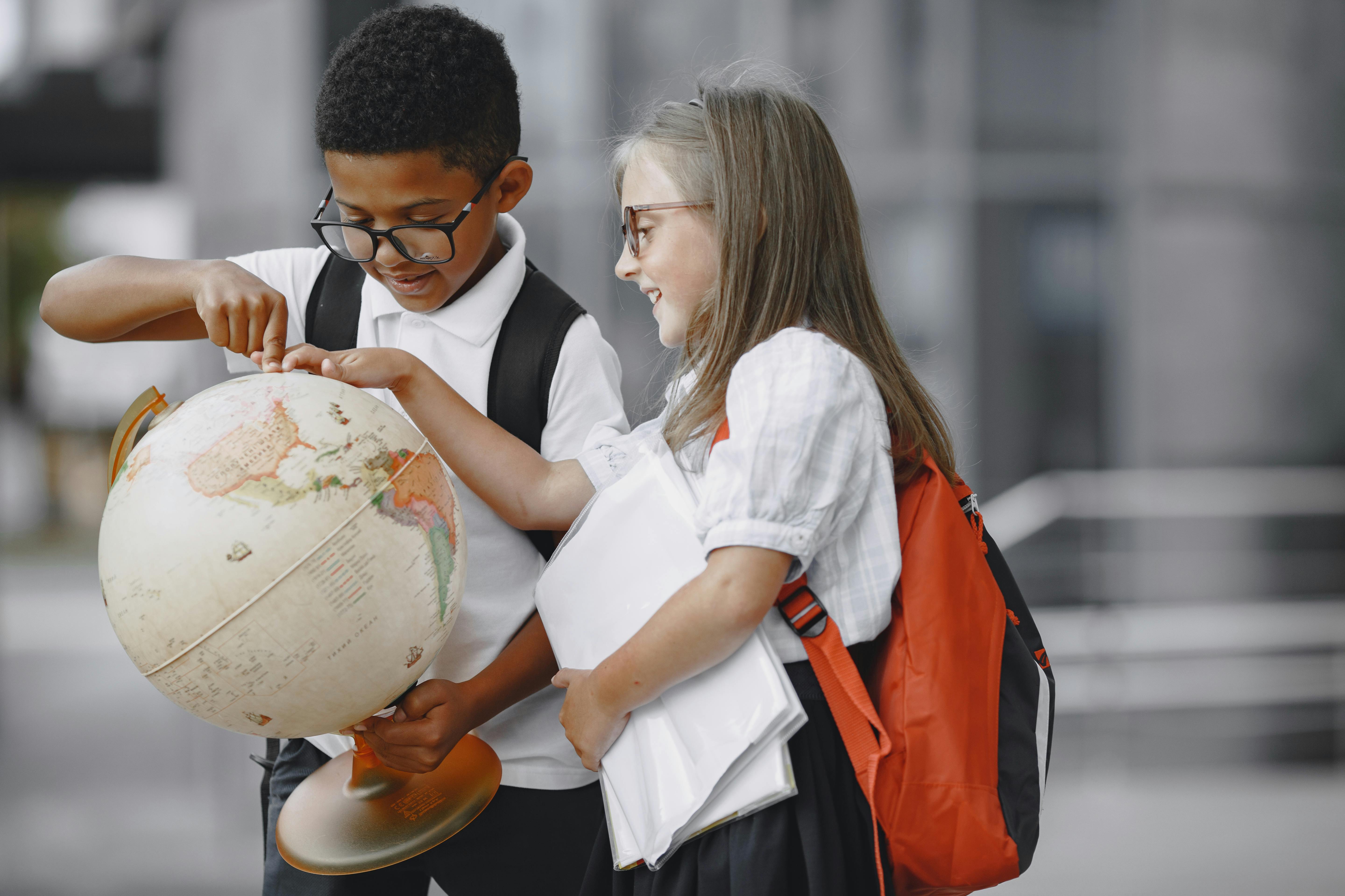 elementary students at a private day school