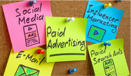 fundraiser marketing ideas on sticky notes