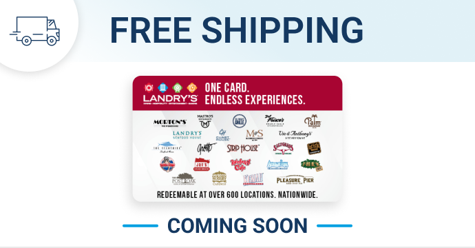 Coming soon: Free shipping on Landry's orders