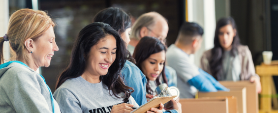 Nonprofit members working together